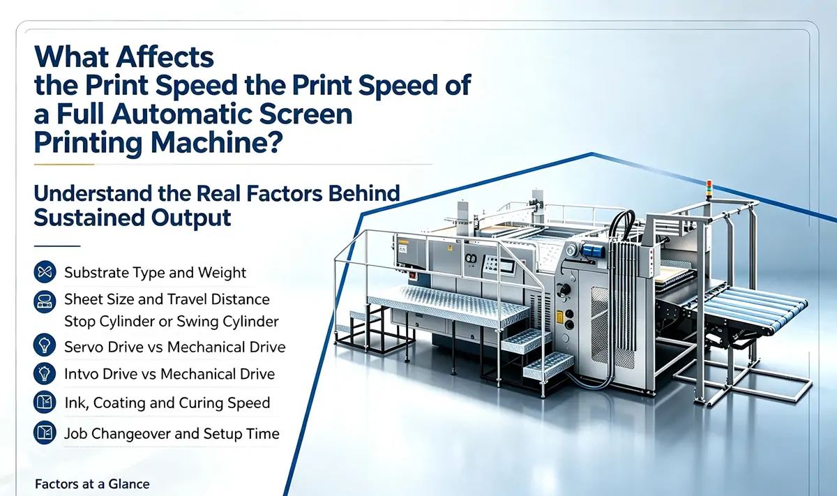 Full automatic screen printing machine equipment, stop cylinder and swing cylinder screen printer for packaging and decal printing